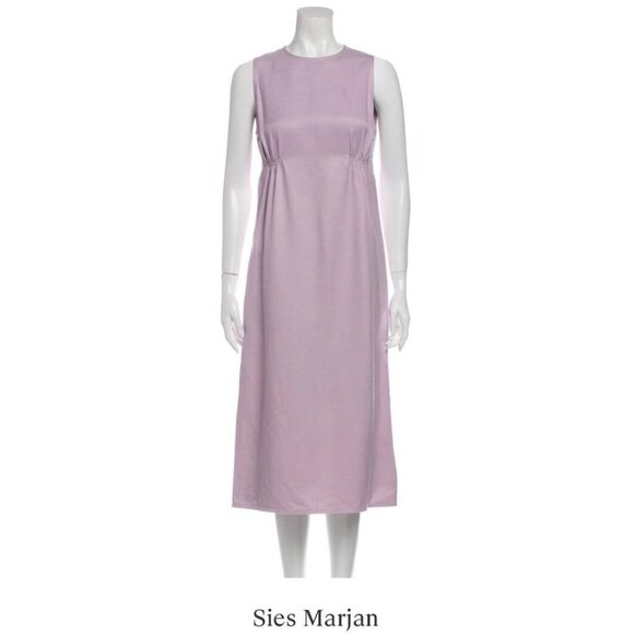 NWT Sies Marjan mauve sleeveless gathered  shirts dress size 6 - Picture 1 of 15